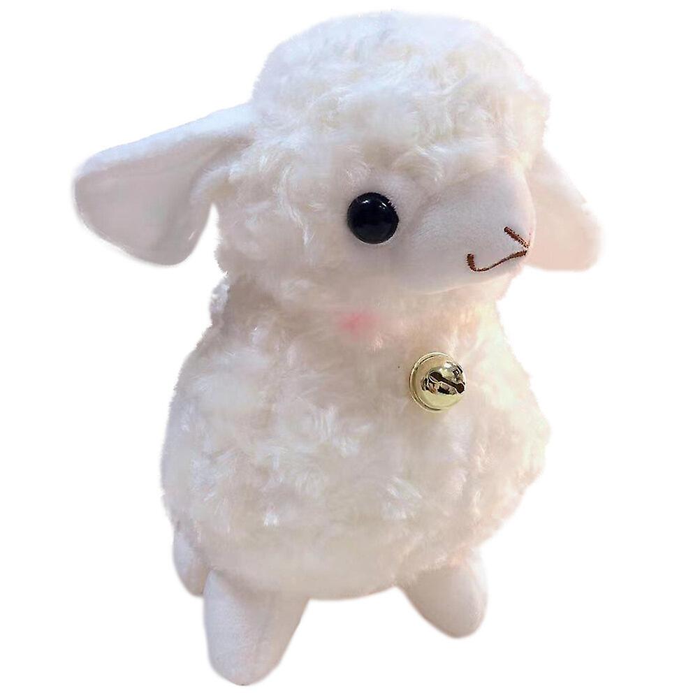 Simulation Plush Sheep Toy Stuffed Sheep Doll Hugging Pillow Bedside Ornament