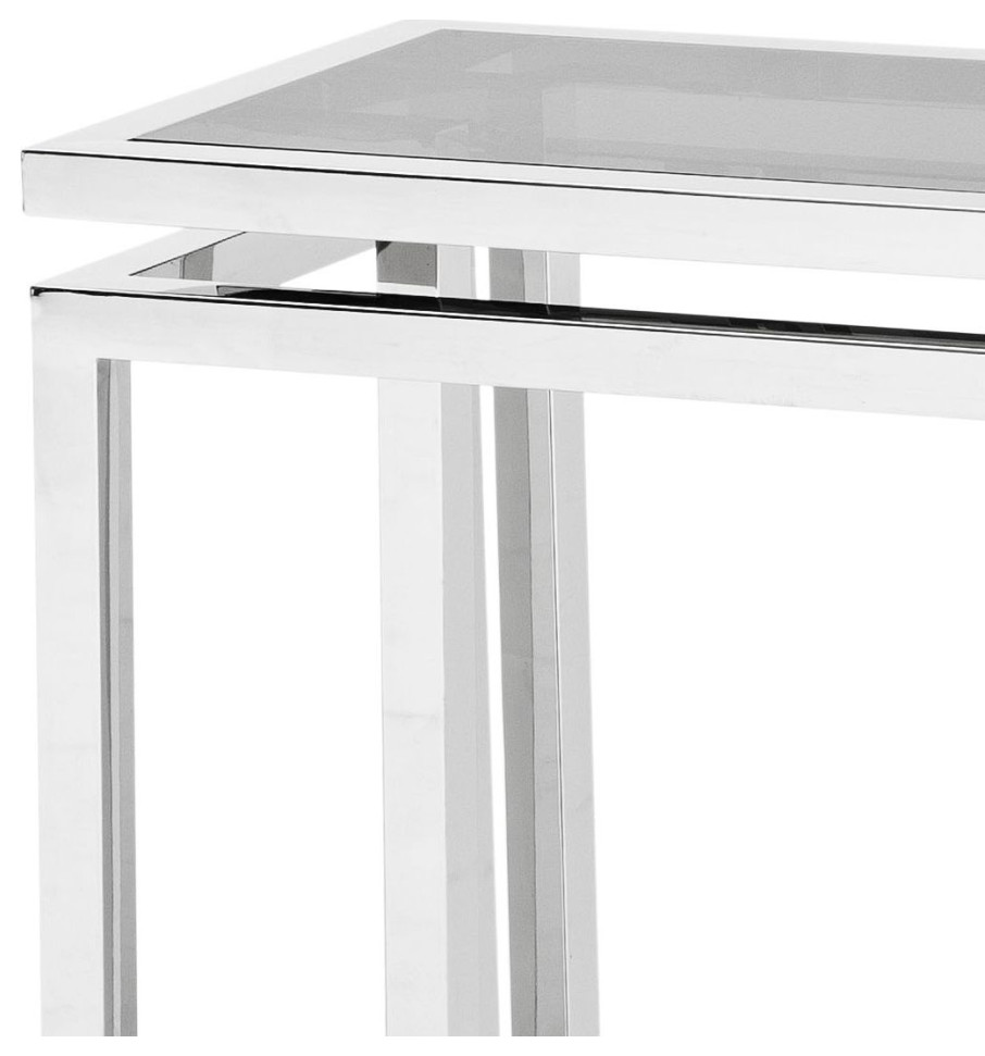 Silver Console Table  Eichholtz Palmer   Contemporary   Console Tables   by Oroa   Distinctive Furniture  Houzz