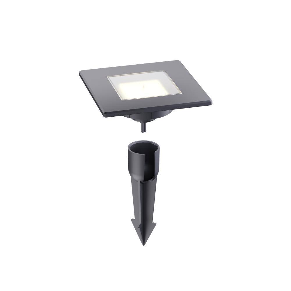 Hampton Bay Low Voltage Landscape Black Square In Ground WellDeck Light with 1.8-Watt 150 lumen Integrated LED LDS-WS2BL3000K