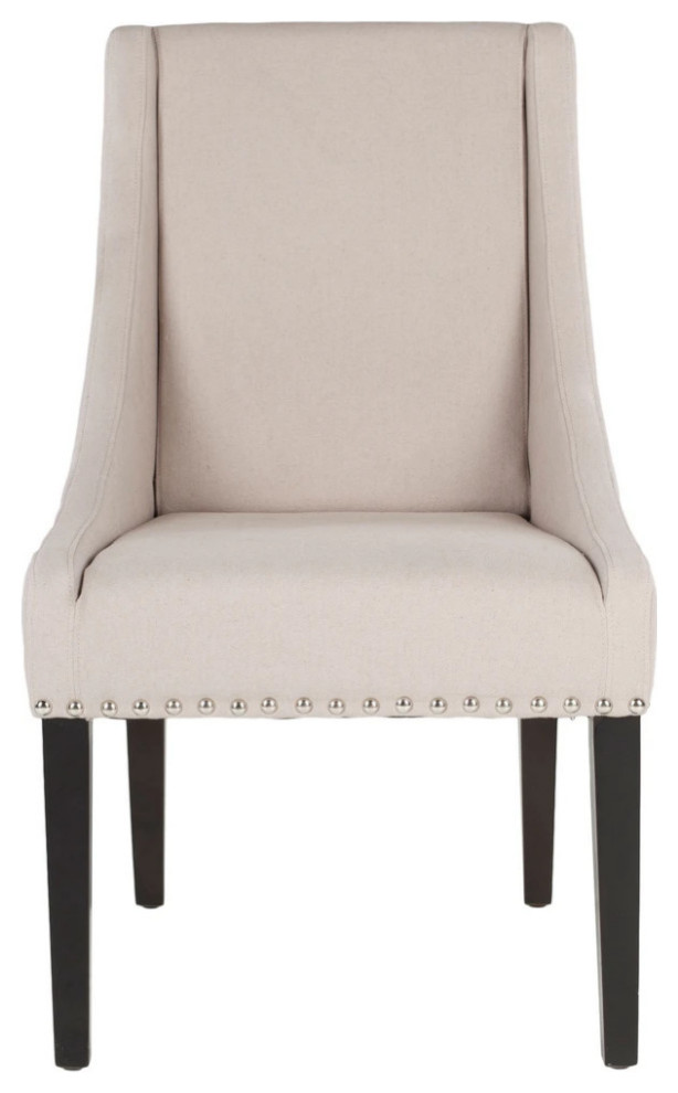 Saturn 19 quotH Side Chairs  Set of 2  Silver Nail Heads Taupe   Transitional   Dining Chairs   by V.S.D Furniture  Houzz