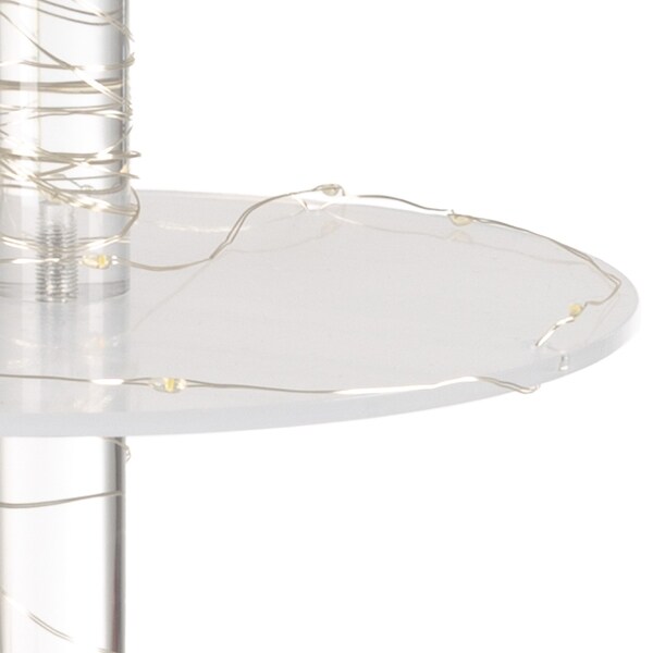 4-Tier Cupcake Stand Round Acrylic Display Stand with LED Lights by Great Northern Party