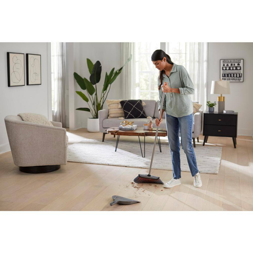 HDX Smooth Sweep Indoor Angle Broom with Dustpan 2060