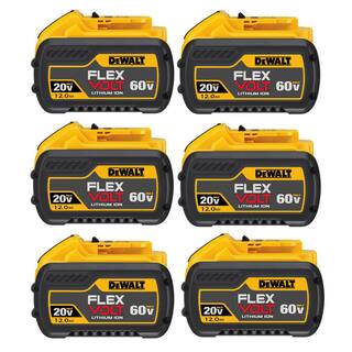 DW FLEXVOLT 20V60V MAX Lithium-Ion 12.0Ah Battery (6-Pack) DCB612-6