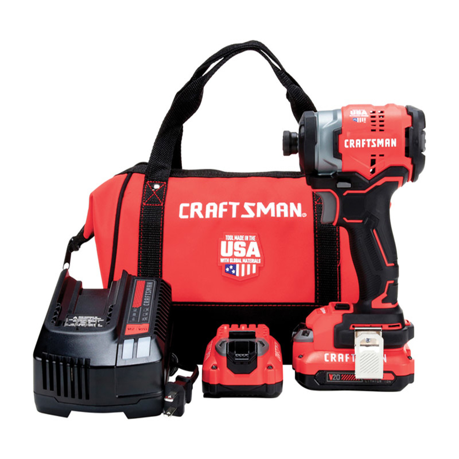 Craftsman V20 1/4 in. Cordless Brushless Impact Driver Kit (Battery \u0026 Charger)