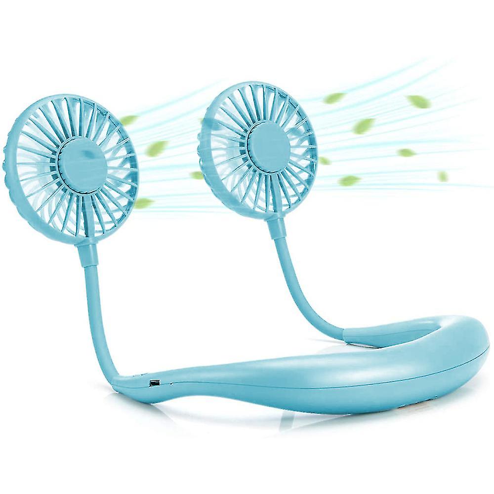 Neck Hanging Fan - Hand Free Portable Neck Sports Fans， Usb Rechargeable Personal Wearable Fan Premium Headphone Design Mini Neckband Fan For Office