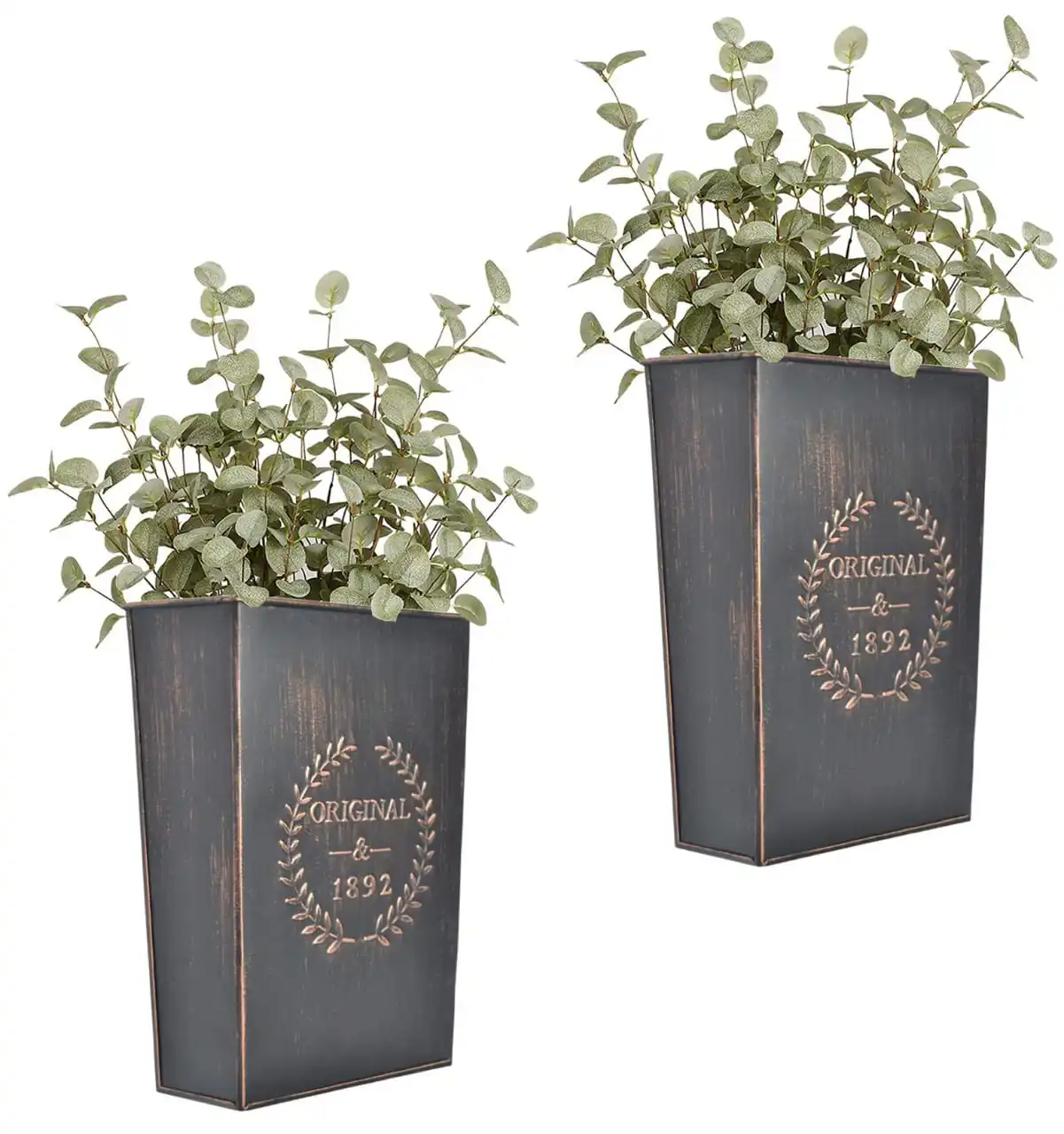 Top design Metal Galvanized Wall Hanging flower pot with customize finished for Garden Decoration at Cheap Price