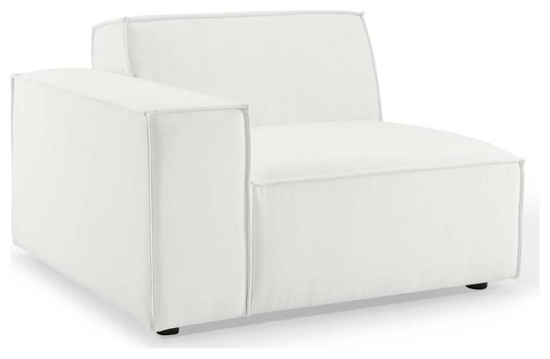 Restore Left Arm Sectional Sofa Chair   White EEI 3869 WHI   Transitional   Side Tables And End Tables   by BisonOffice  Houzz