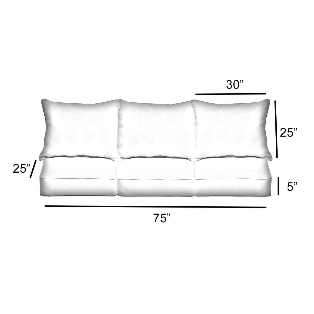 Humble + Haute Pensacola Multi Outdoor/Indoor Deep Seating Pillow and Cushion Set 22.5in x 22.5in x 5in