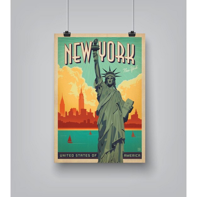 Americanflat Vintage Architecture Asa Nyc Liberty By Anderson Design Group Poster Art Print