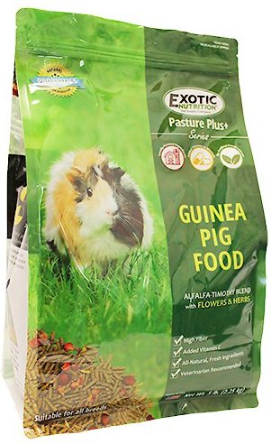 Exotic Nutrition Pasture Plus+ Guinea Pig Food， 5-lb bag