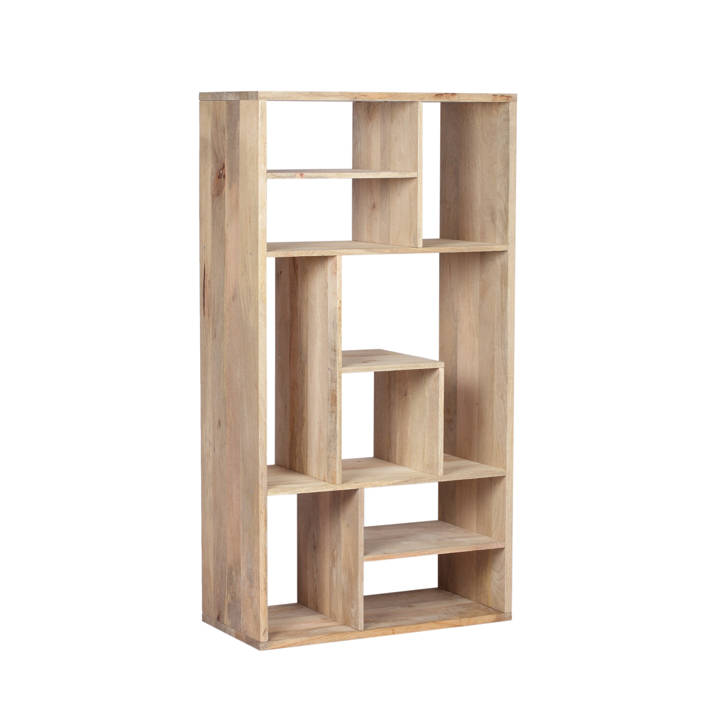 Langston Scandinavian Design Mango Wood Etagere Bookshelf