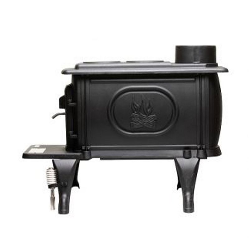 US Stove Company Rustic 900 Square Foot Clean Burning Cast Iron Log Wood Stove