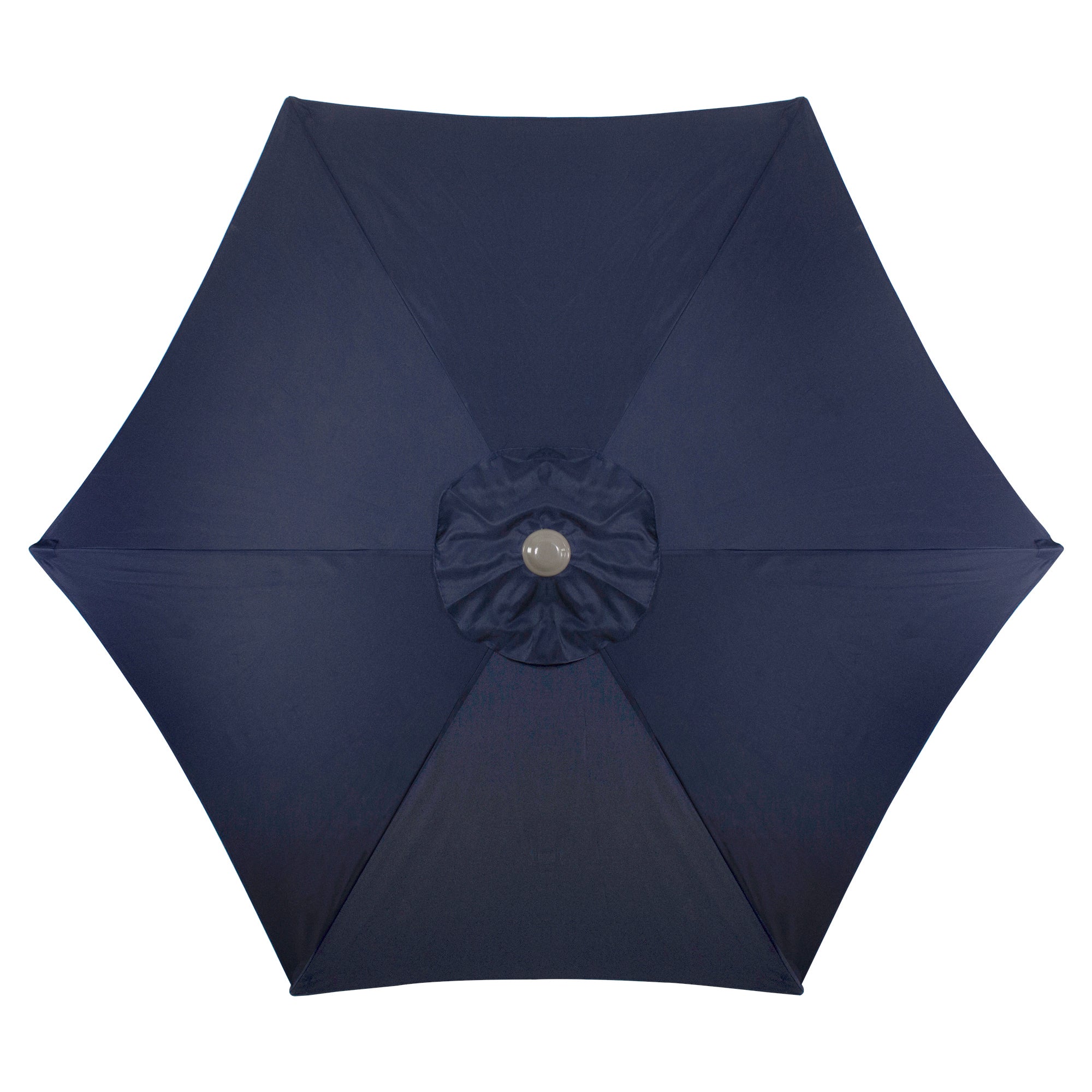 7.5ft Outdoor Patio Market Umbrella with Hand Crank, Navy Blue