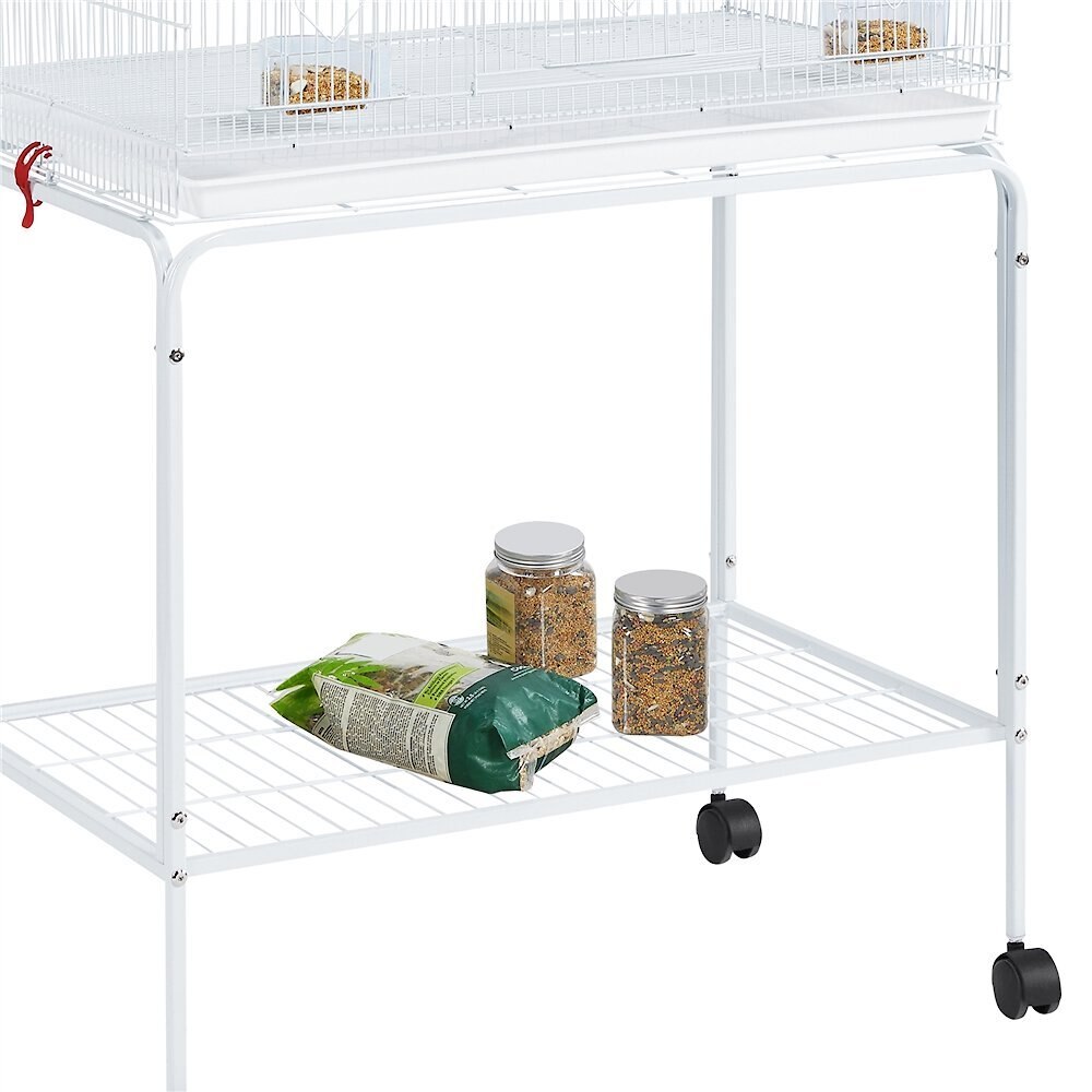 Yaheetech Rolling Stand Extra Space Wood Perches Bird Cage