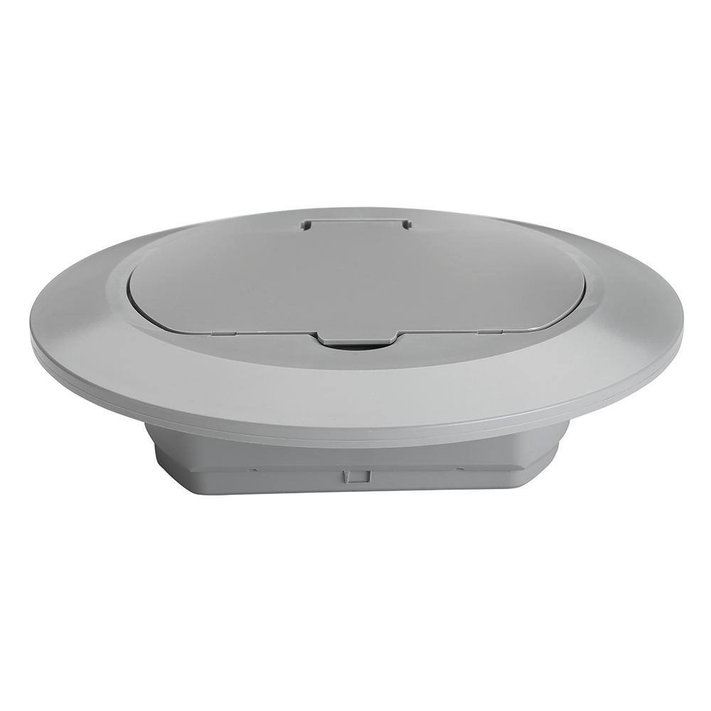 Legrand Pass  Seymour Slater 1 Gang Round Thermoplastic Floor Box Cover Paintable Gray TM1542TRGRY