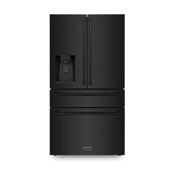 ZLINE 36 in. 21.6 cu. ft Freestanding French Door Refrigerator with Water and Ice Dispenser