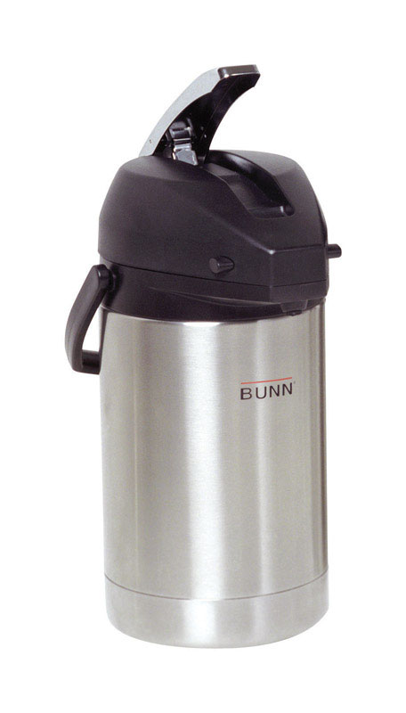 BUNN Black/Silver Stainless Steel Airpot