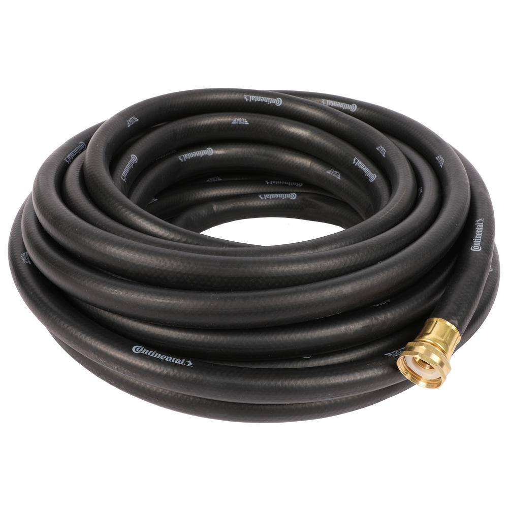 Continental Premium 58 in. Dia x 50 ft. Commercial Grade Rubber Black Water Hose 20258074