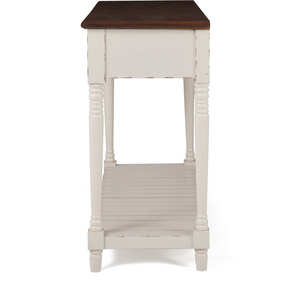 ClickDecor Baker Console Table  Antique White