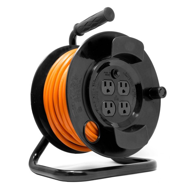 Wen Pc5043r 50 x27 14 gauge Heavy duty Sjtw Outdoor 14 3 Extension Cord With 5 15r Light up Outlet