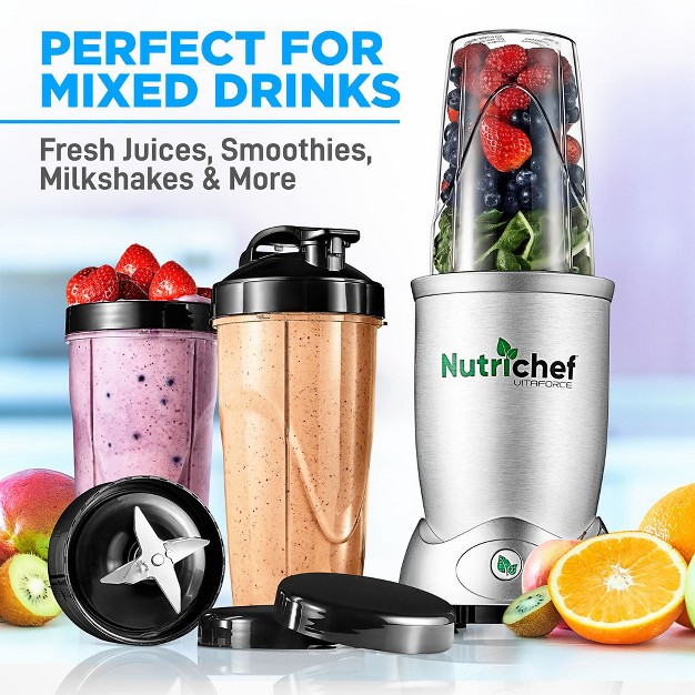 Nutrichef Personal Electric Single Serve Blender 1200w Stainless