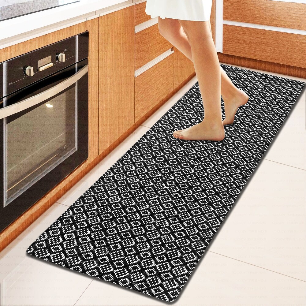 Kitchen Runner Rug/ Mat Cushioned Cotton Hand Woven Anti Fatigue Mat Kitchen/Bathroom/Bed side 18x48''   18''x48''