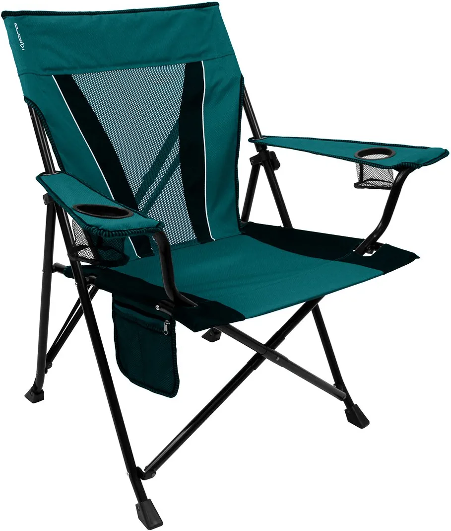 Kijaro XXL Dual Lock Portable Camping Chair - Supports Up To 400lbs - Enjoy the Outdoors in a Versatile Folding Chair， Sports Chair， Outdoor Chair and Lawn Chair (Cayman Blue Iguana)