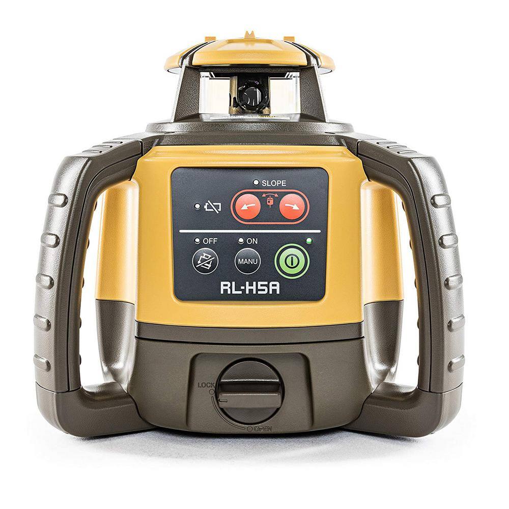 Topcon RL-H5A Rechargeable Battery Horizontal Self-Leveling Rotary Laser Level with LS-100D Receiver 1021200-08