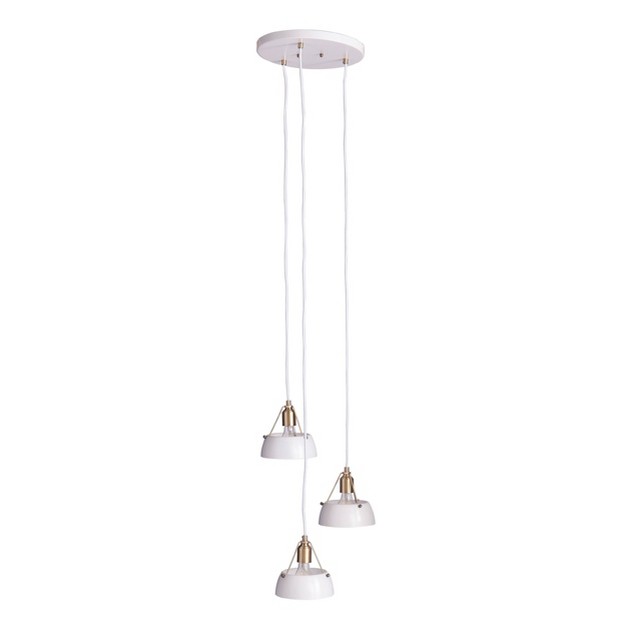 60 quot Renee 3 Cluster Pendant Light White Aiden Lane