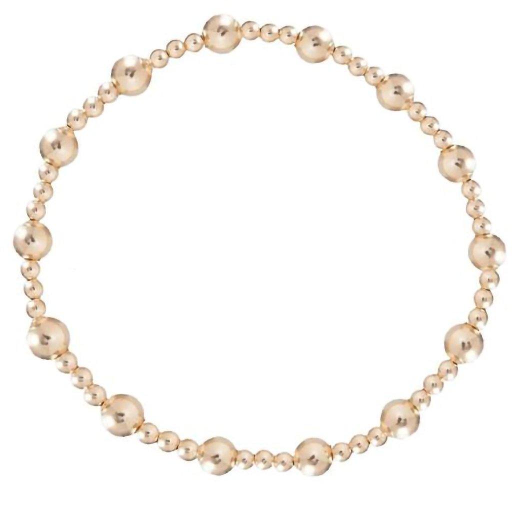 Enewton  Classic Sincerity Pattern Bead Bracelet - Gold (3 Asstd Thicknesses)