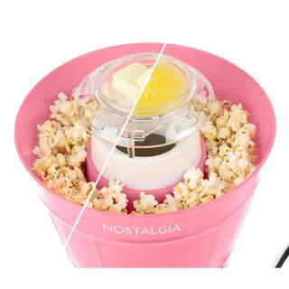 Nostalgia 1040 W 2 oz. Coral Hot Air Popcorn Machine with Bucket APHBKT8CRL