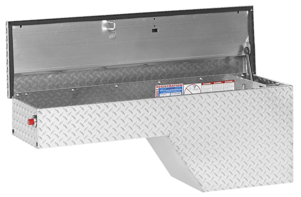 Pork Chop Box, Aluminum, Driver Side, 3.4 Cu. Ft.