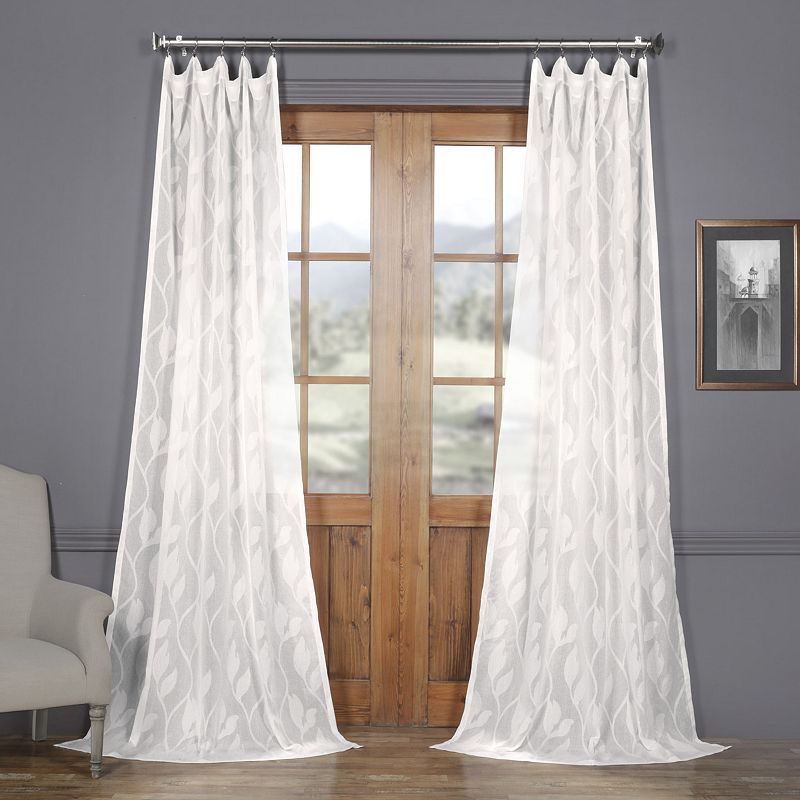 EFF Avignon Vine Patterned Sheer Curtain