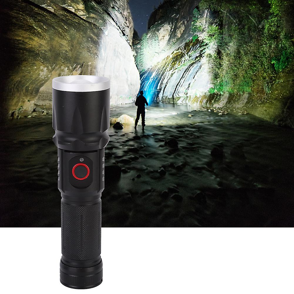 Outdoor Telescopic Dimmable Usb Led Flashlight Torch High Brightness Camping Hunting Fishing