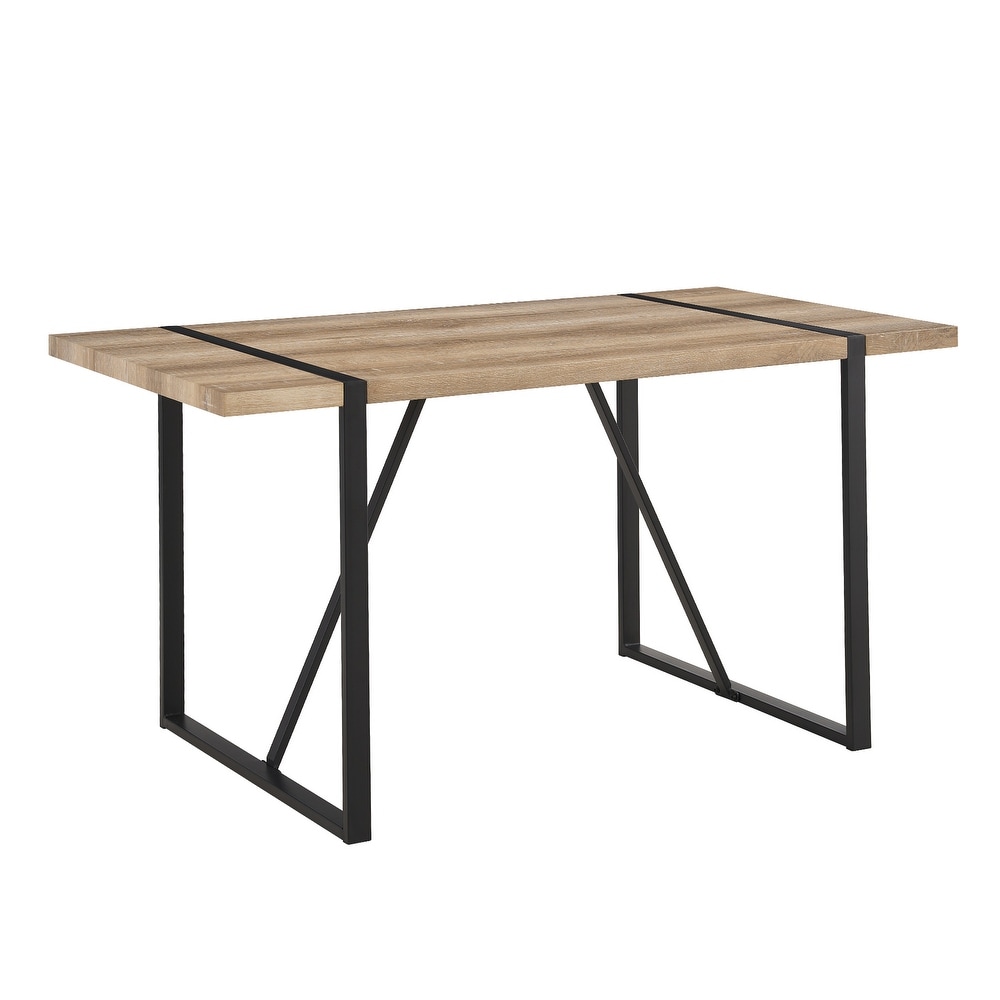 Rectangular Wood Dining Table For 4 6 Person