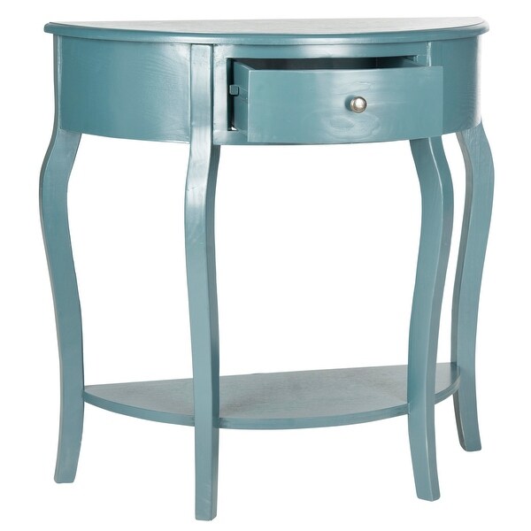 SAFAVIEH Jan Demilune Blue Small Console - 32.7