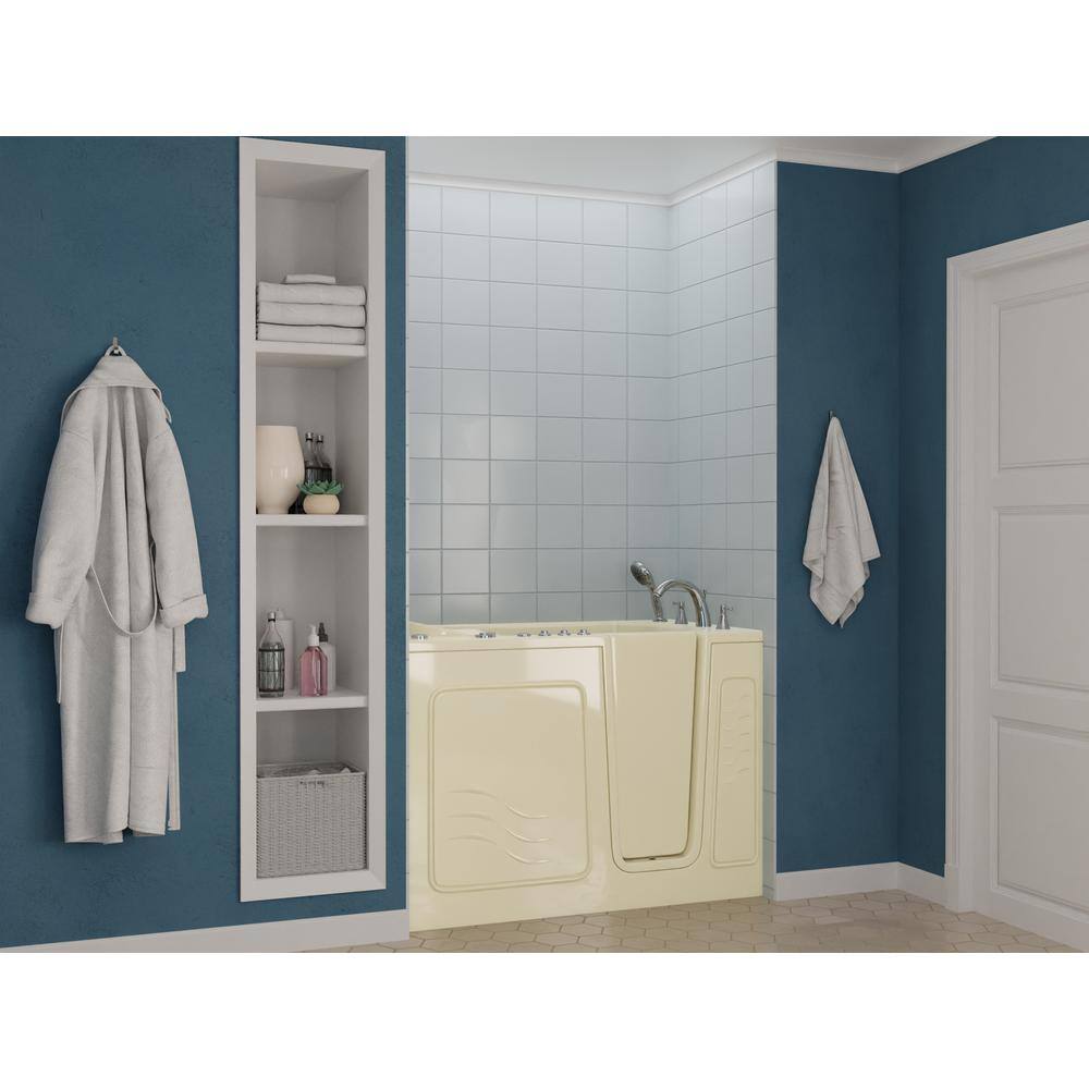 Universal Tubs Safe Premier 52.3 in. x 60 in. x 30 in. Right Drain Walk-in Air and Whirlpool Bathtub in Biscuit HD3053RBD-CP