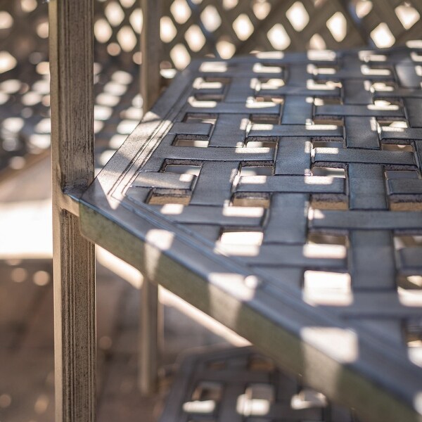 Aged Bronze Aluminum Party Bar Table