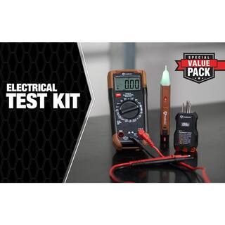 Southwire Electrical Test Kit with Full-Function Multi-Meter Non-Contact Voltage Detector and Outlet Tester 65031340