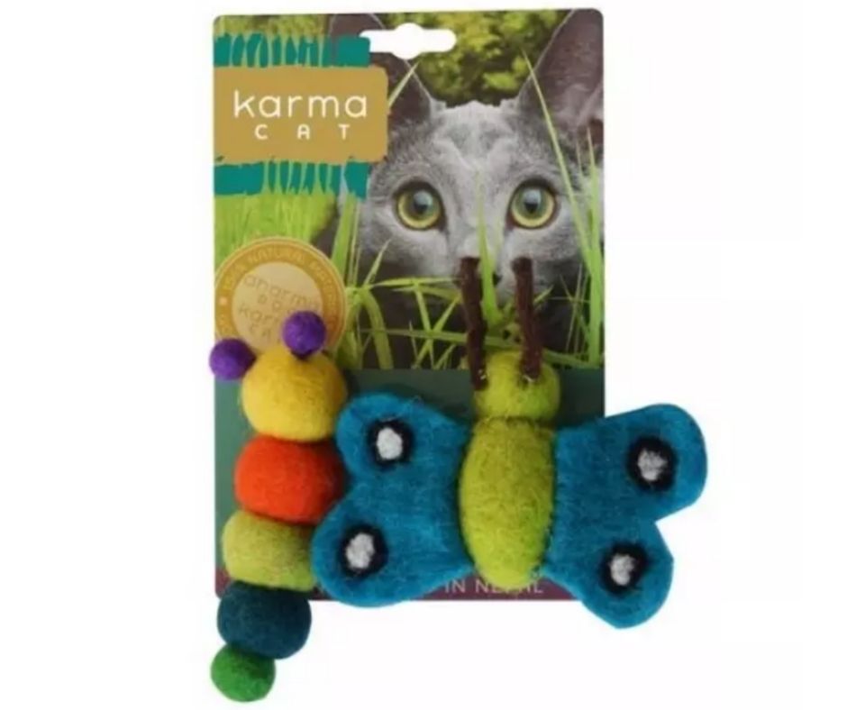 Karma Cat - Caterpillar and Butterfly. Cat Toys.