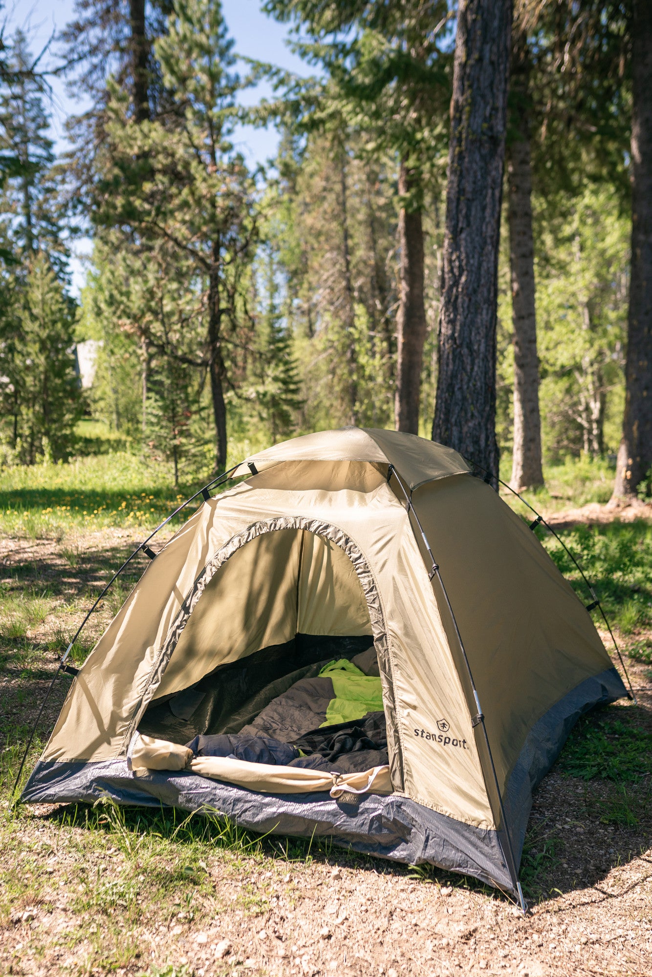 Stansport Hunter Buddy 2-Person Tent - Forest/Tan