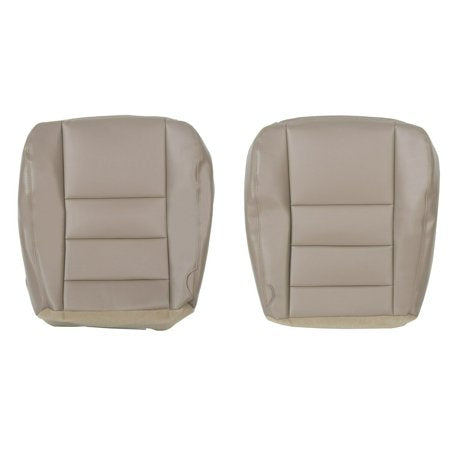 Kojem Driver andPassenger Side Bottom Seat Cover Synthetic Leather Tan Compatible with 2002 2003 2004 Ford Excursion Limited