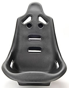 JEGS 70250 Pro High Back II Race Seat Seat Only Black Polyethylene Double-Walled