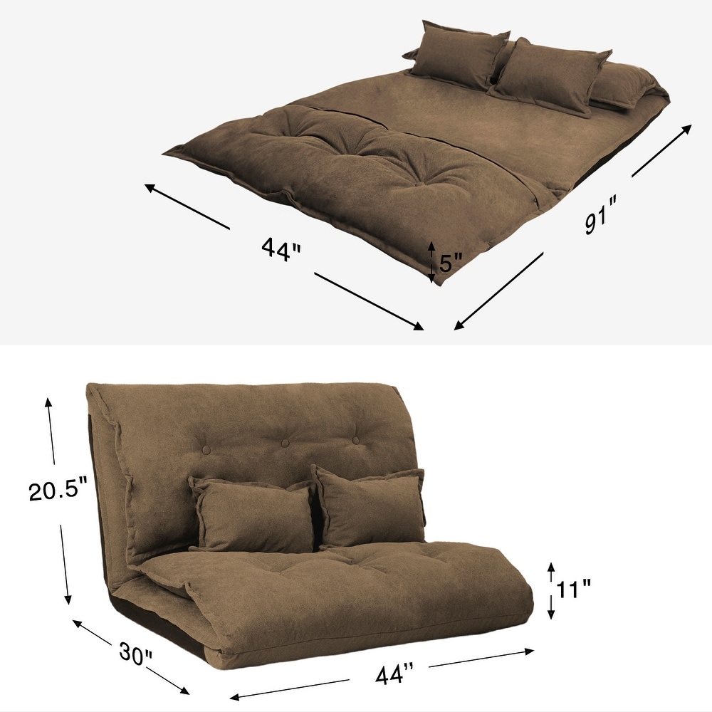 Contemporary and Adaptable Sofa Bed Set with Floor Placement  2 Pillows