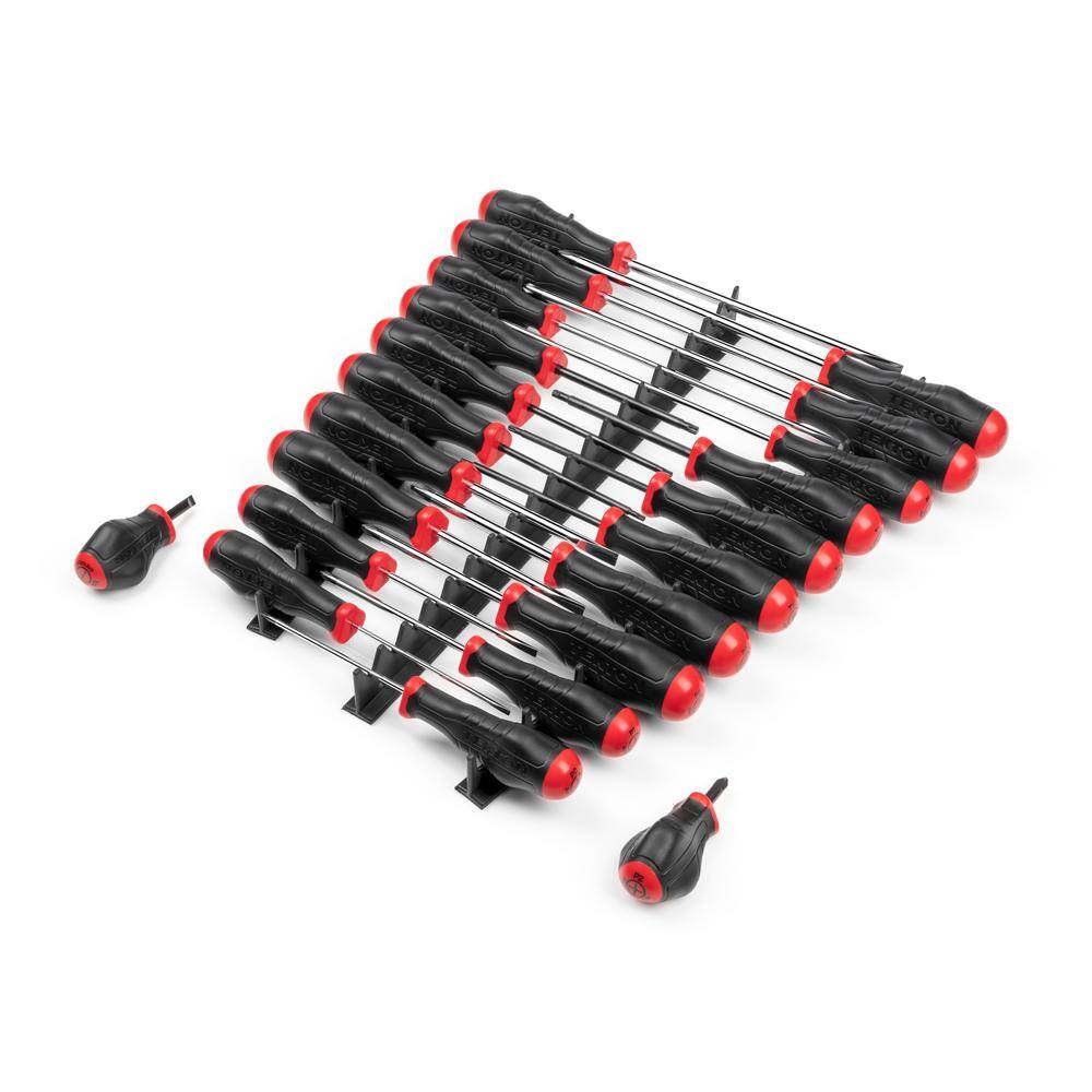 TEKTON High-Torque Screwdriver Set with Black Rails 22-Piece (#0-#318-516 in. T10-T30) DRV45500