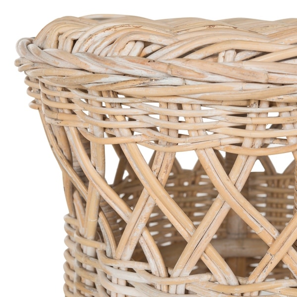 SAFAVIEH Desta Natural Rattan Round Table - 19.6