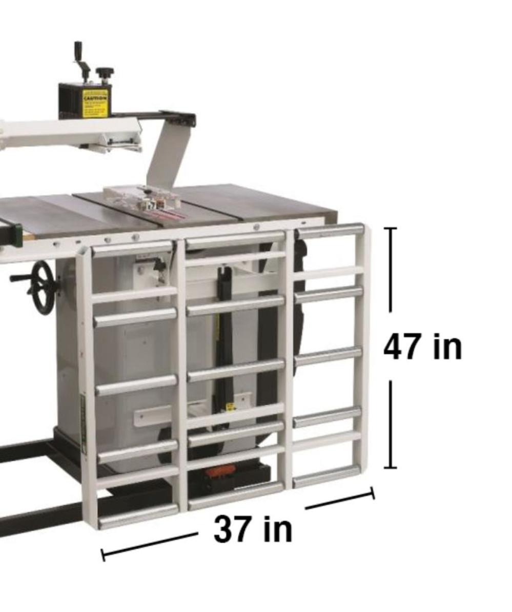 HTC Out Feed Roller Support Table， Fits Most 10” Table Saw Cabinets ;