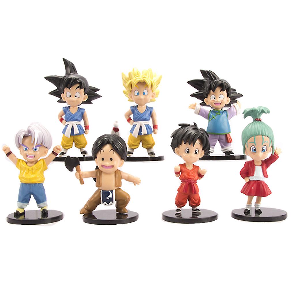 7pcs Sun Goku Anime Figurine Dragons Ballaction Figurine Toy Model