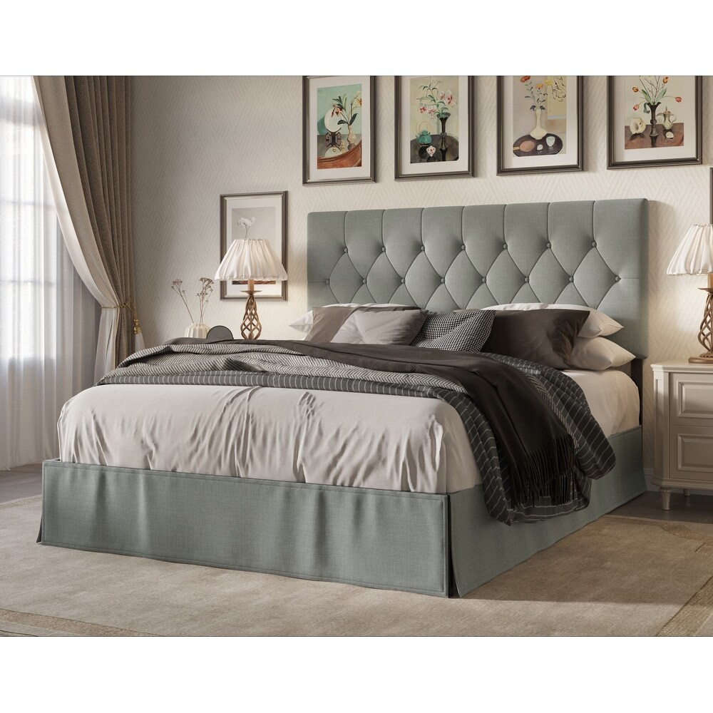 Zachary Tufted Upholstered Platform Bed