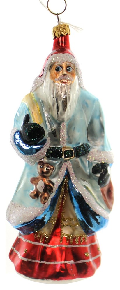 Christopher Radko SANTA BLUE ROBE Glass Ornament   Traditional   Christmas Ornaments   by Story Book Kids Inc  Houzz